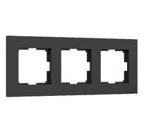Рамка на 3 поста Slab (черный матовый) Werkel a062801_WR